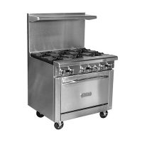 Royal Commercial Gas Range With Griddle RR-4G12 - 175,000 BTU/Hr