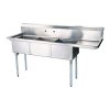 TTS-1818-R18 Thorinox Three Compartment Sink - Right Drain Board TTS-1818-R18 - 18"x18"x11"