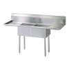 TDS-2424-RL24 Thorinox Two Compartment Sink - Two Drain Boards TDS-2424-RL24 - 24"x24"x14"