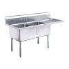 TDS-2424-R24 Thorinox Two Compartment Sink - Two Drain Boards TDS-2424-R24 24‚Ä≥ x 24‚Ä≥ x 14‚Ä≥