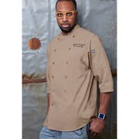 Chefworks S100-KHA-M Chef Shirt - Khaki