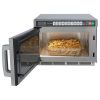 sharp r-cd1200m heavy duty commercial microwave oven door open