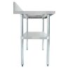 thorinox dsst-2460-bk stainless steel work table with back splash side view