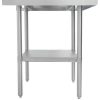thorinox dsst-3015-ss stainless steel work table side view