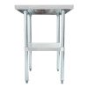 thorinox dsst-3072-gs stainless steel work table side view