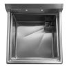 thorinox tss-2424-0 one compartment sink no drain board top view
