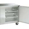 traulsen uht48lr-sb undercounter refrigerator hinged doors stainless steel back door open