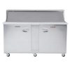 traulsen upt7218lr refrigerated sandwich prep table front view