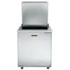 traulsen ust2706r-sb compact sandwich prep table hinged flat top top door open