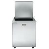 traulsen ust2709l-sb refrigerated sandwich prep table top door open