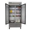 true t-35f solid reach in freezer door open