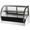 vollrath 40856 curved glass countertop heated display case right side view