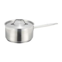 Winco SSSP-6 Stainless Steel Sauce Pan w/Cover - 6qt
