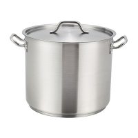 Winco SST-80 Stainless Steel Stock Pot w/Cover - 80qt